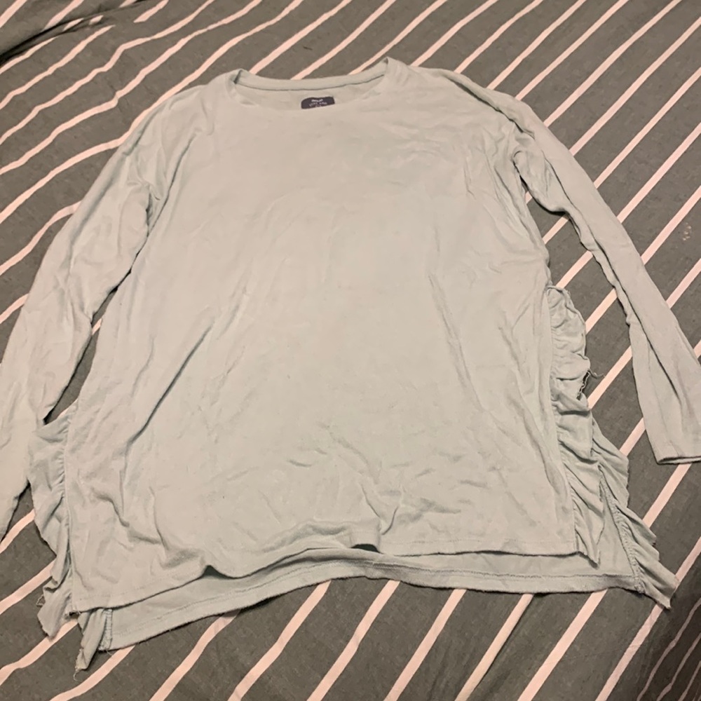 Aerie long sleeve soft tunic top, mint, S